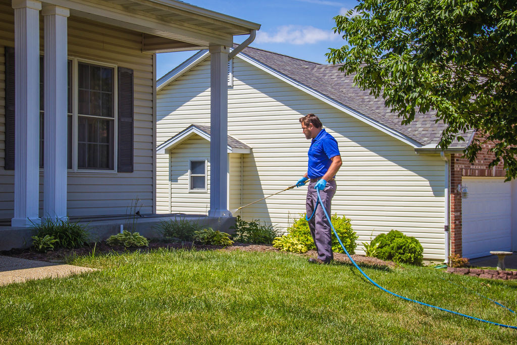 Treating a home to keep out nuisance pests